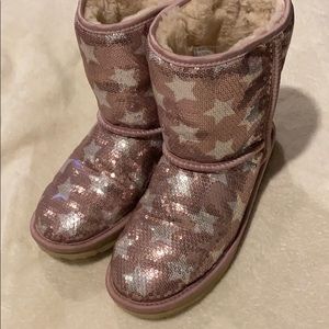 UGG Pink/Silver Star Sequin Shortie